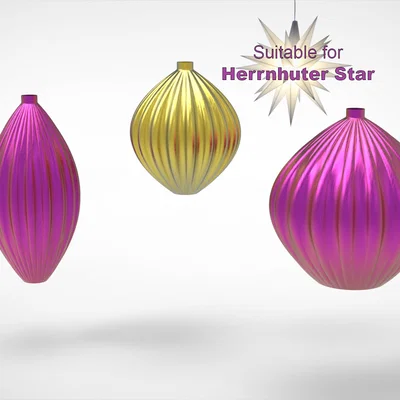 Chao đèn cho Herrnhuter Star (In ở chế độ Vase Mode)
