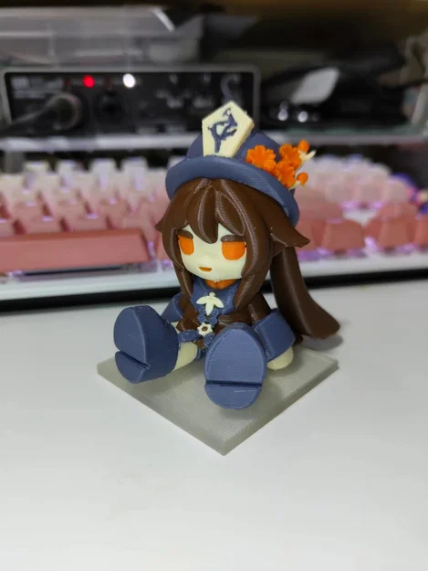 Mô hình 3D Hutao Chibi từ Genshin Impact đáng yêu để bàn - Image 1