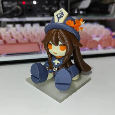 Mô hình 3D Hutao Chibi từ Genshin Impact đáng yêu để bàn