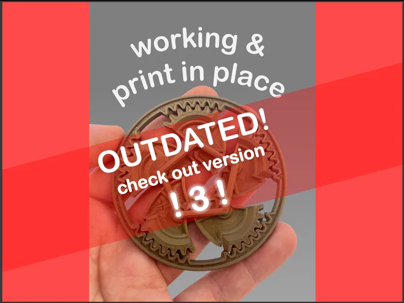 Mechanical iris | In trực tiếp (print in place) | Fidget toy - Image 1