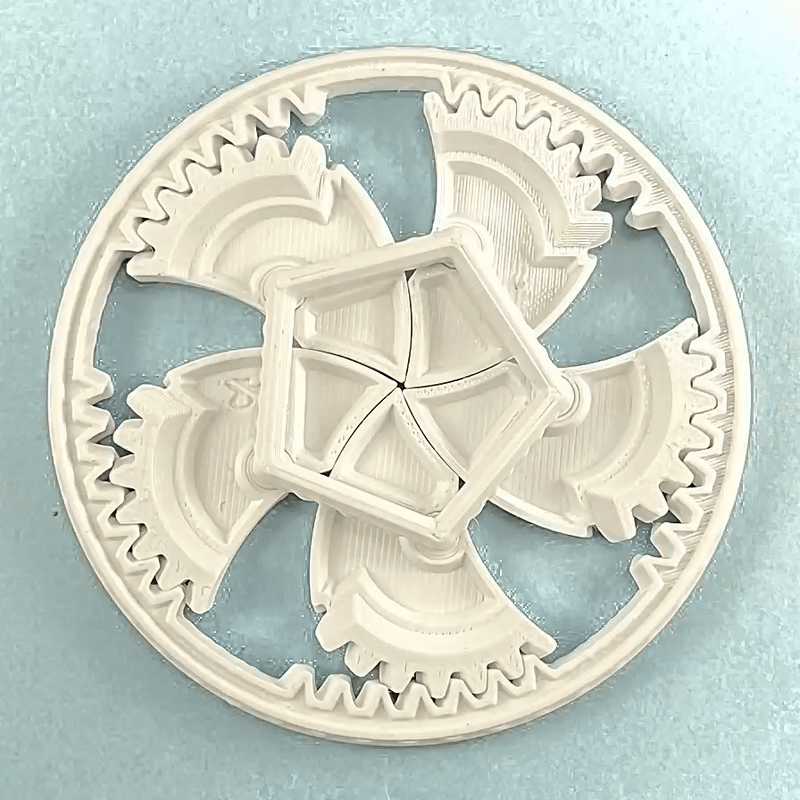 Mechanical iris | In trực tiếp (print in place) | Fidget toy - Thumbnail 3