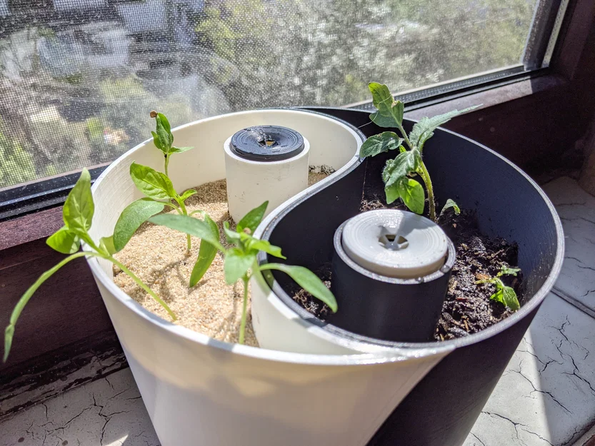 Chậu cây Âm Dương (có tính năng tự tưới nước) - Image 2