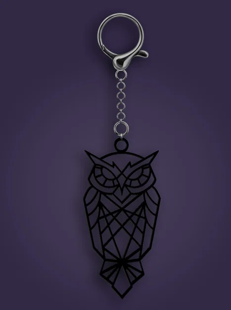 Móc khóa Cú Mèo Geometric - Image 1