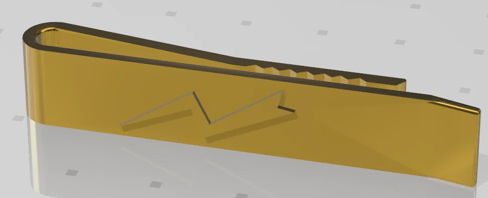 Kẹp cà vạt (Neck Tie Clip) thiết kế thời trang - In 3D nhanh chóng - Image 2