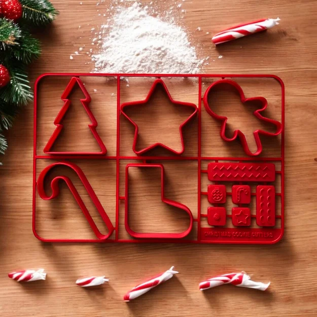 Bộ khuôn cắt bánh quy Giáng sinh 3D - Christmas Cookie Cutter - Image 1