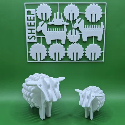 Mô hình lắp ráp 3D Sheep Kit Card: Chú cừu đáng yêu dễ thực hiện
