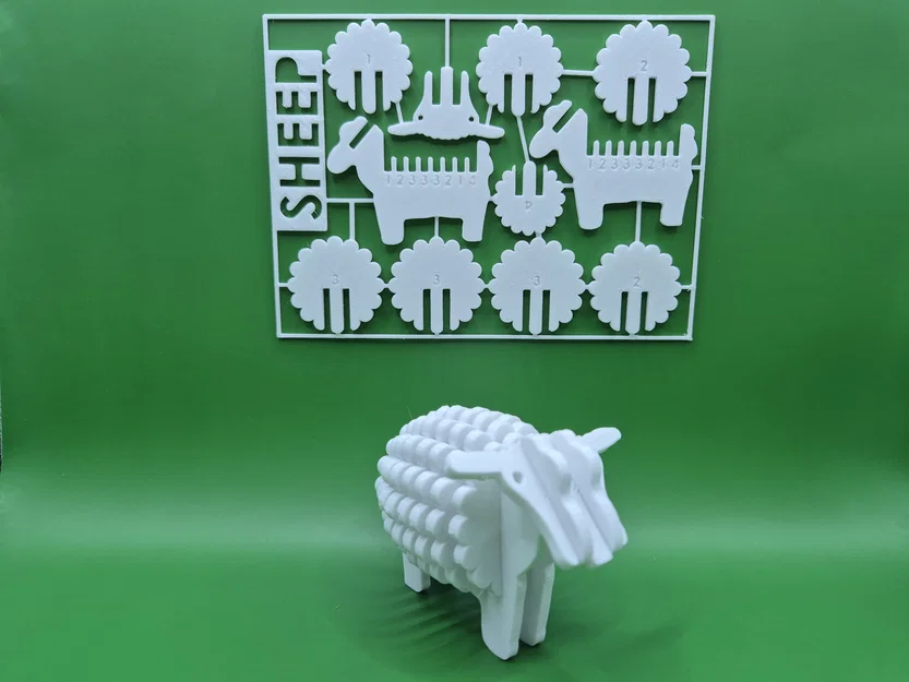 Mô hình lắp ráp 3D Sheep Kit Card: Chú cừu đáng yêu dễ thực hiện - Image 4