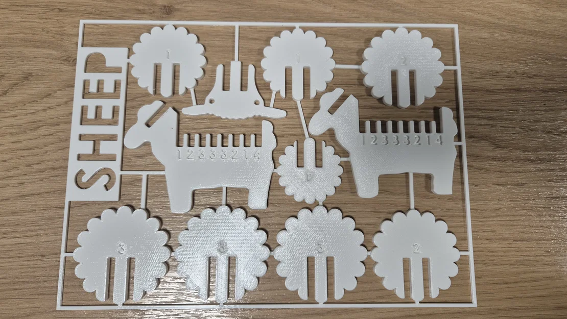 Mô hình lắp ráp 3D Sheep Kit Card: Chú cừu đáng yêu dễ thực hiện - Image 12