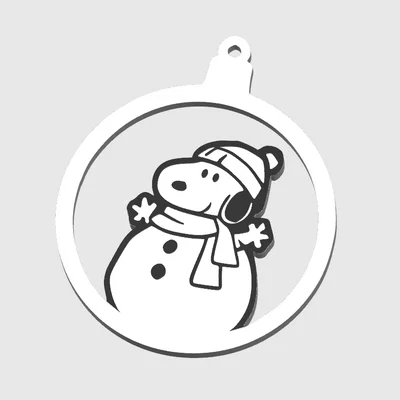 Quả cầu trang trí cây thông Noel hình Snoopy in 3D cực dễ thương