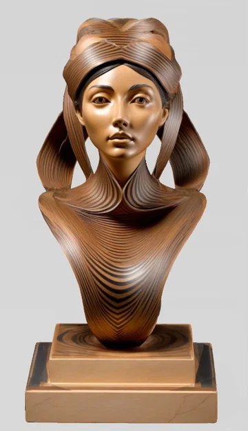 Mô hình tượng bán thân phụ nữ trang trí 3D tinh tế - Image 1