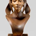 Mô hình tượng bán thân phụ nữ trang trí 3D tinh tế - Thumbnail 1