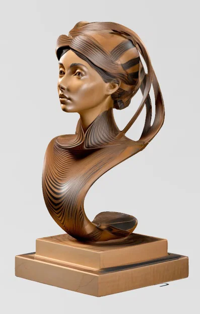 Mô hình tượng bán thân phụ nữ trang trí 3D tinh tế - Image 2