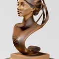 Mô hình tượng bán thân phụ nữ trang trí 3D tinh tế - Thumbnail 2