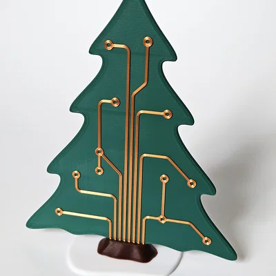 Cây thông Noel trang trí họa tiết PCB