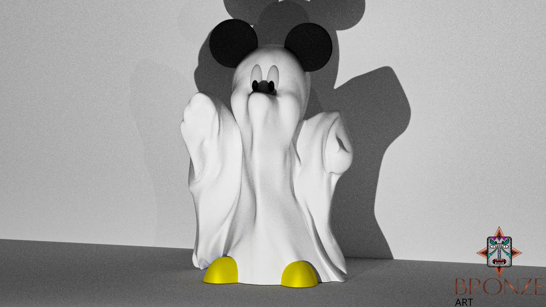 Mô hình 3D Mickey Mouse Ghost trang trí Halloween độc đáo - Image 1