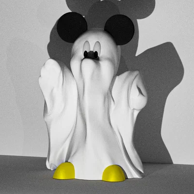 Mô hình 3D Mickey Mouse Ghost trang trí Halloween độc đáo