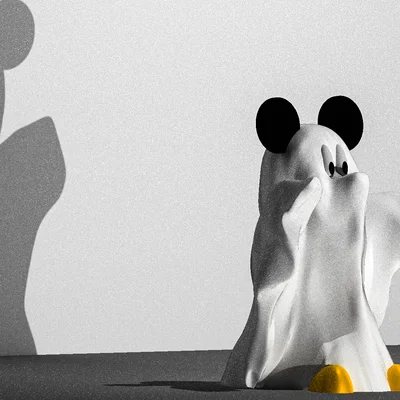 Mô hình 3D Mickey Mouse Ghost trang trí Halloween độc đáo