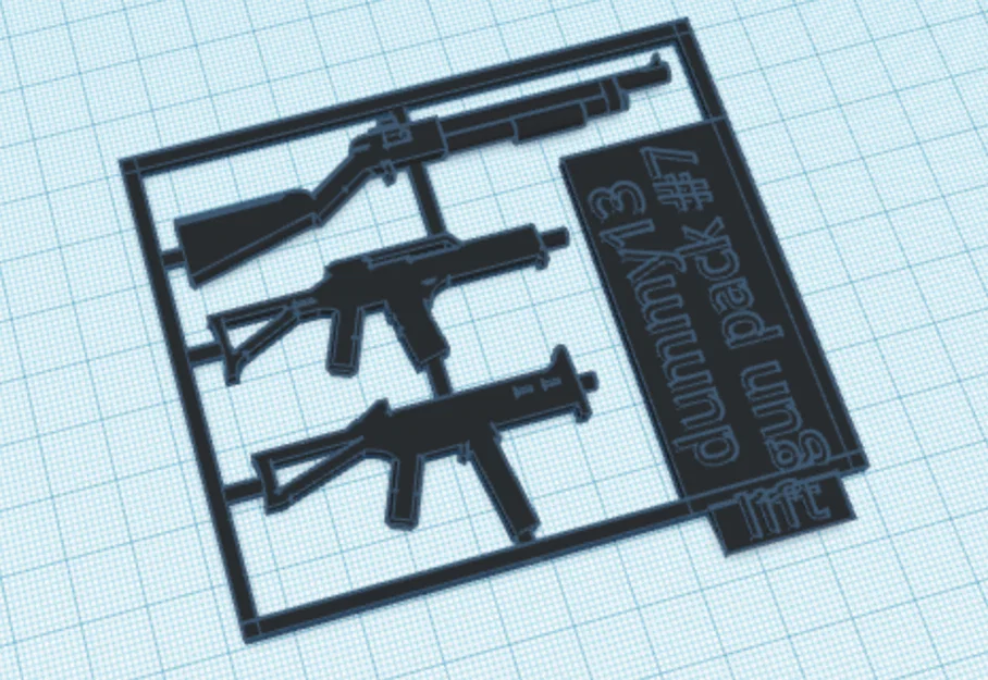 Bộ phụ kiện vũ khí Dummy 13 Gun Pack #7 cho mô hình 3D - Image 2