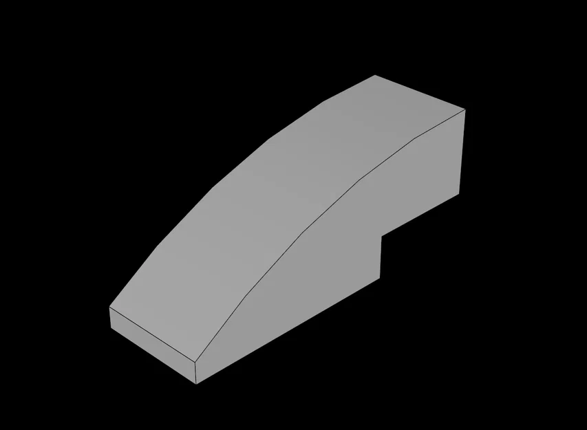 Mô hình gạch dốc cong 3x1 tương thích Lego cho máy in 3D - Image 1