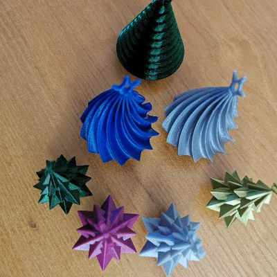 Bộ sưu tập cây thông Noel 3D (Stromky) in không cần hỗ trợ