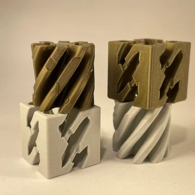 Khối calibration cube pass-through "bất khả thi" | Fidget helix