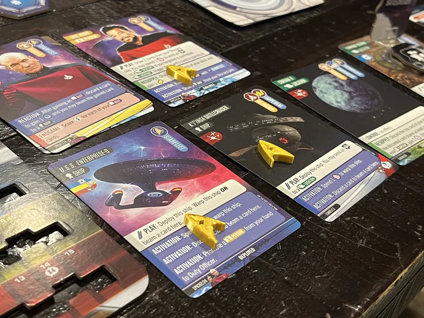 Thẻ đánh dấu Exhaust cho board game Star Trek Captain's Chair - Image 1