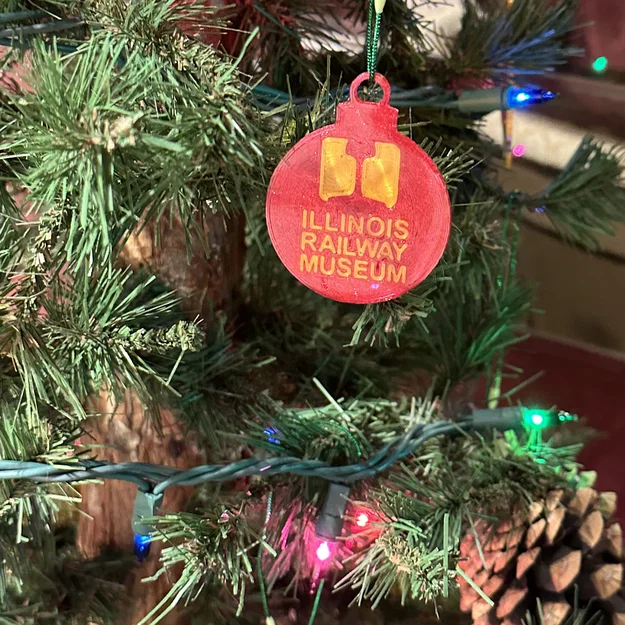 Bộ đồ trang trí Noel 3D phẳng: Quả cầu, Chuông và Tàu hỏa - Image 3