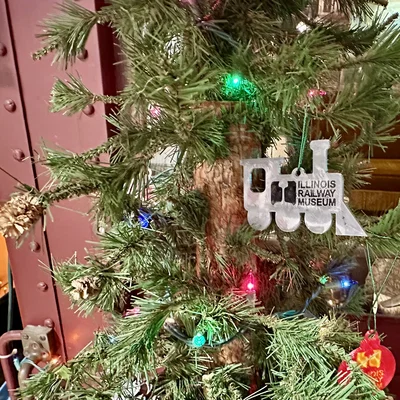 Bộ đồ trang trí Noel 3D phẳng: Quả cầu, Chuông và Tàu hỏa