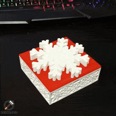 Snowflake Mechanical Box - Hộp Quà Khóa Cơ Học Chủ Đề Bông Tuyết Mùa Lễ Hội