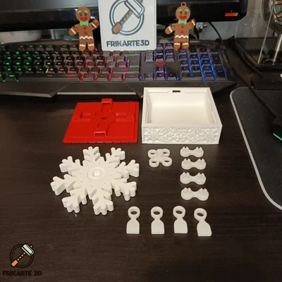 Snowflake Mechanical Box - Hộp Quà Khóa Cơ Học Chủ Đề Bông Tuyết Mùa Lễ Hội