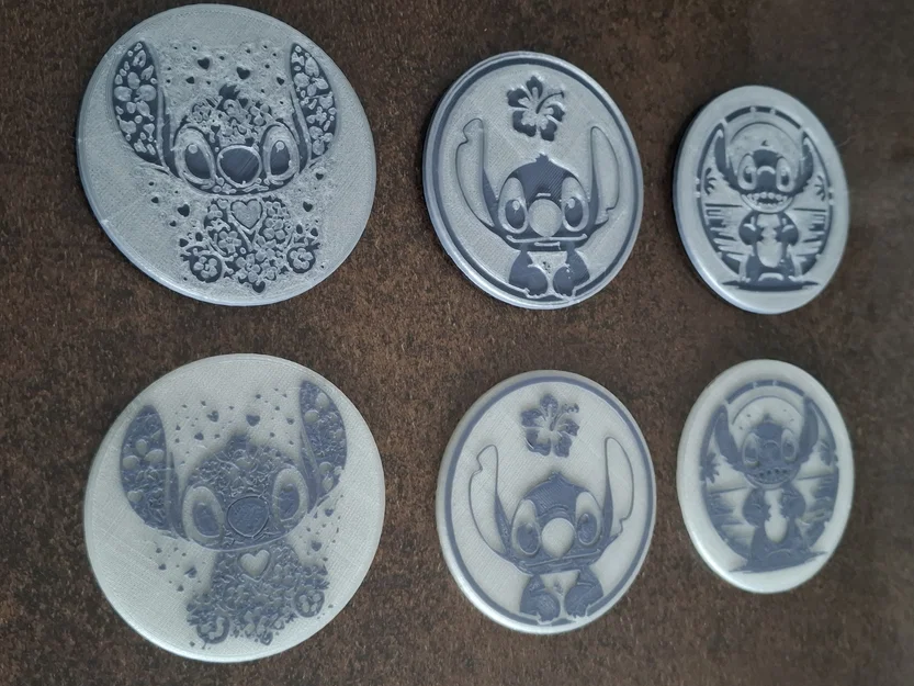 Đế lót ly Stitch / Những tấm bảng tròn nhỏ - Fan Art - Image 3