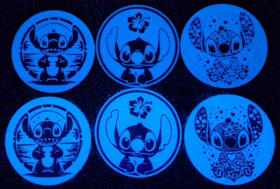 Đế lót ly Stitch / Những tấm bảng tròn nhỏ - Fan Art - Image 4