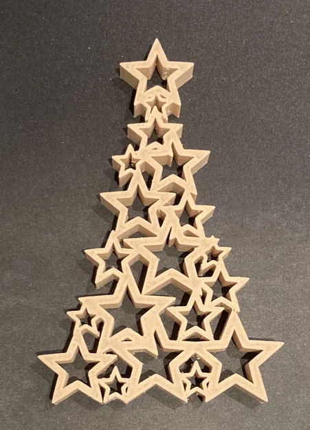 Cây thông Noel làm từ các ngôi sao (Christmas Tree of Stars) 3D - Image 1