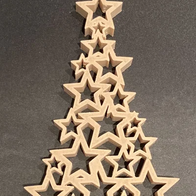 Cây thông Noel làm từ các ngôi sao (Christmas Tree of Stars) 3D