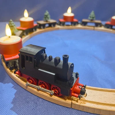 Mô hình đầu tàu hơi nước BR80 tương thích đường ray gỗ Brio và Ikea