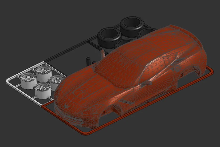 Mô hình lắp ráp 3D Corvette C7 2014-2019 độc đáo (Kit Card) - Image 2