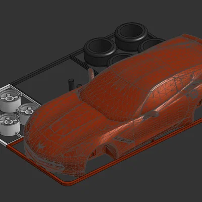 Mô hình lắp ráp 3D Corvette C7 2014-2019 độc đáo (Kit Card)