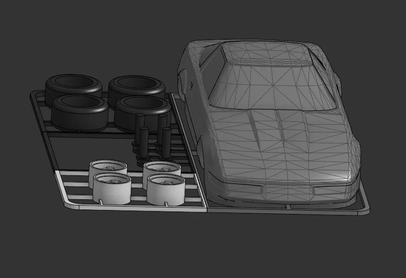 Mô hình lắp ráp 3D xe C4 Corvette 1983-1996 (Kit Card) - Image 1