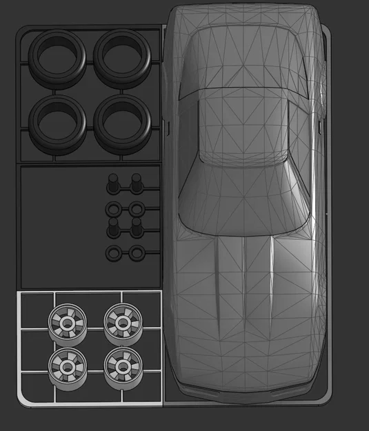 Mô hình lắp ráp 3D xe C4 Corvette 1983-1996 (Kit Card) - Image 2