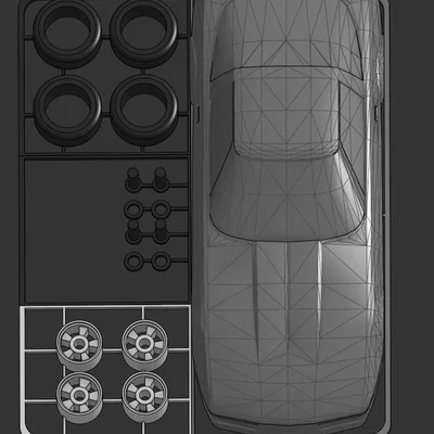 Mô hình lắp ráp 3D xe C4 Corvette 1983-1996 (Kit Card)