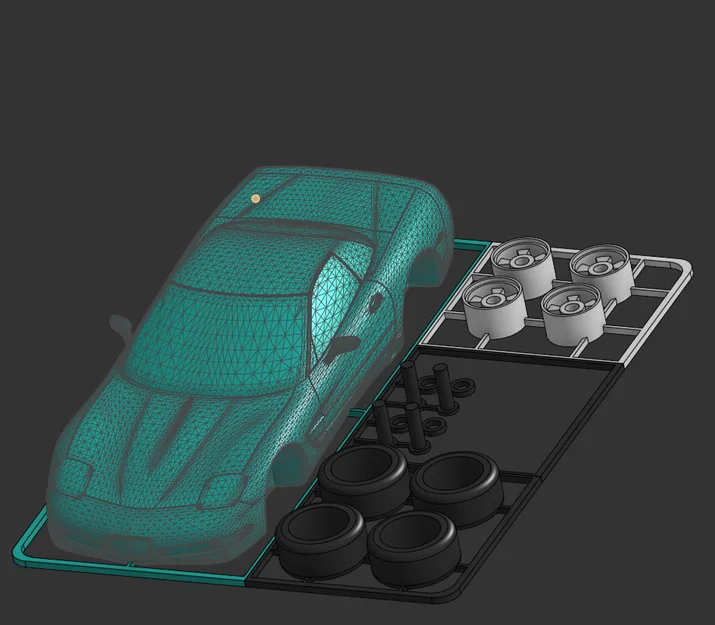 Mô hình Kit Card Corvette C5 1997-2004 - Image 1