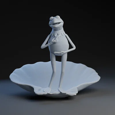 Mô hình 3D Botticelli Birth of Kermit độc đáo để trang trí