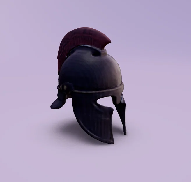 Mô hình mũ chiến binh cổ đại (Black gladiator helmet) cho in 3D - Image 1