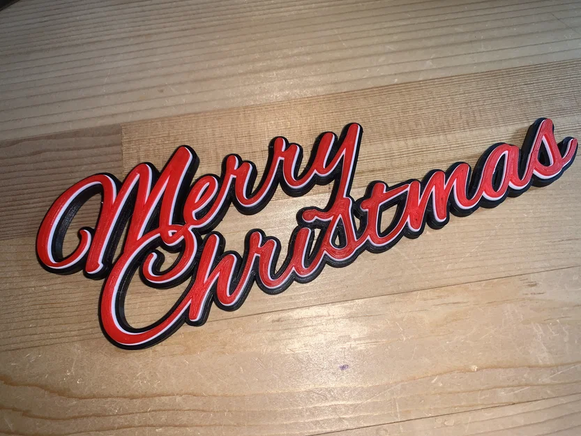 Bảng hiệu Merry Christmas 3D trang trí Giáng sinh độc đáo - Image 1