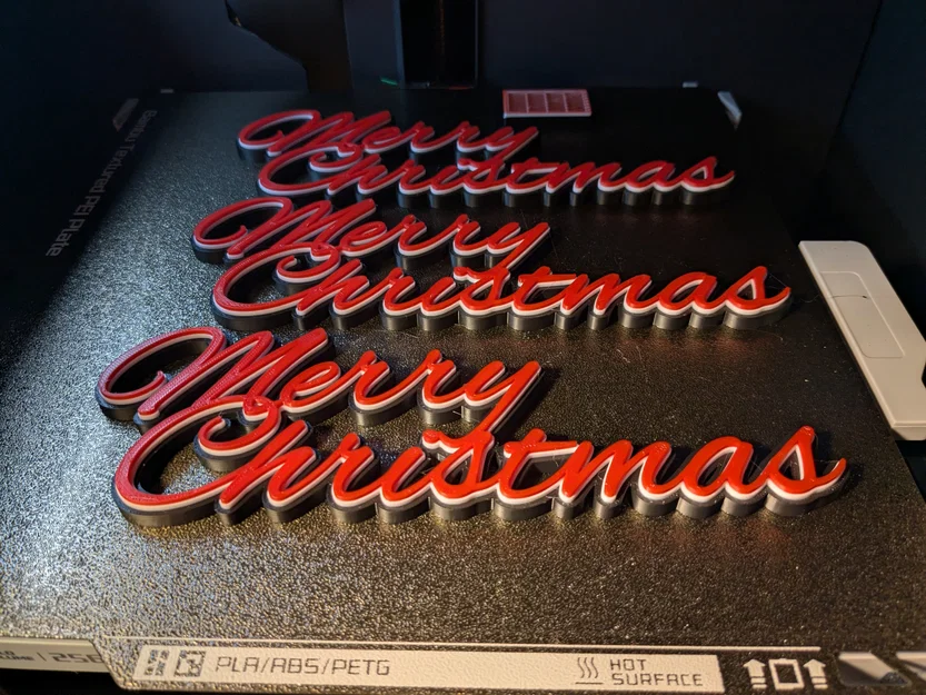 Mô hình chữ trang trí Merry Christmas - Bản in 3D đã sửa lỗi - Image 1