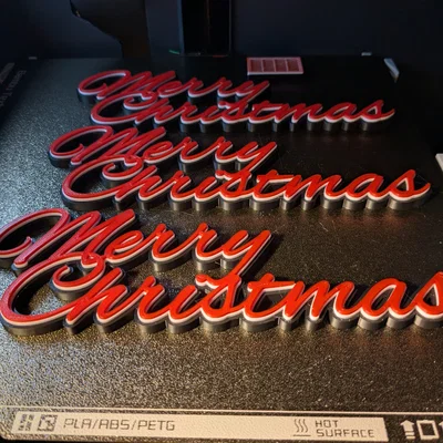 Mô hình chữ trang trí Merry Christmas - Bản in 3D đã sửa lỗi