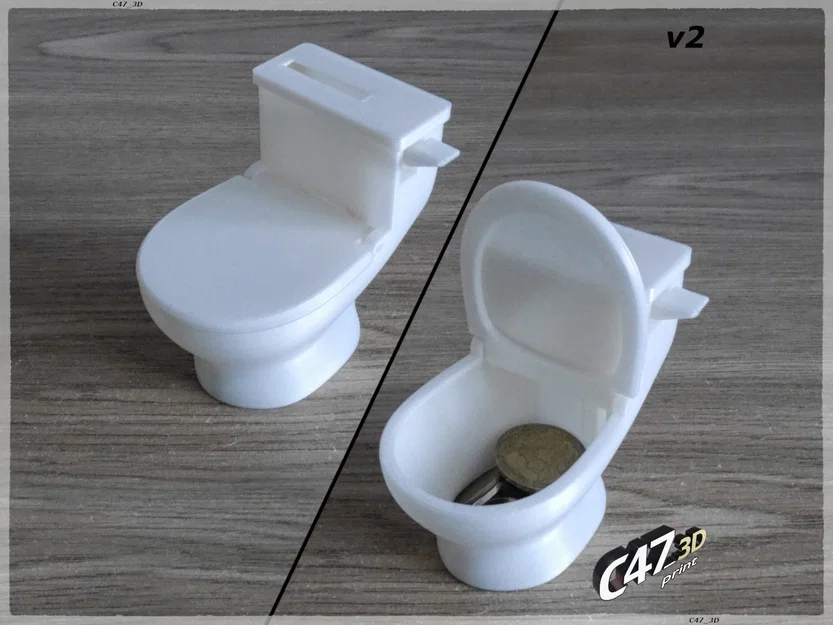 Ống heo bồn cầu 'Crappy Piggy Bank' - Bản nâng cấp V2 - Image 1