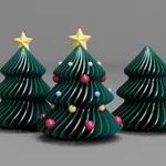 Mô hình cây thông Noel 3D trang trí đẹp mắt