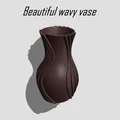 Lọ hoa Wavy Vase in 3D thiết kế hiện đại, độc đáo - Thumbnail 1