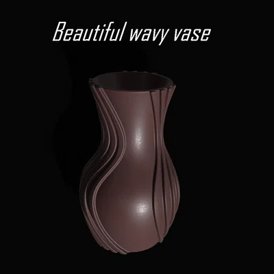 Lọ hoa Wavy Vase in 3D thiết kế hiện đại, độc đáo